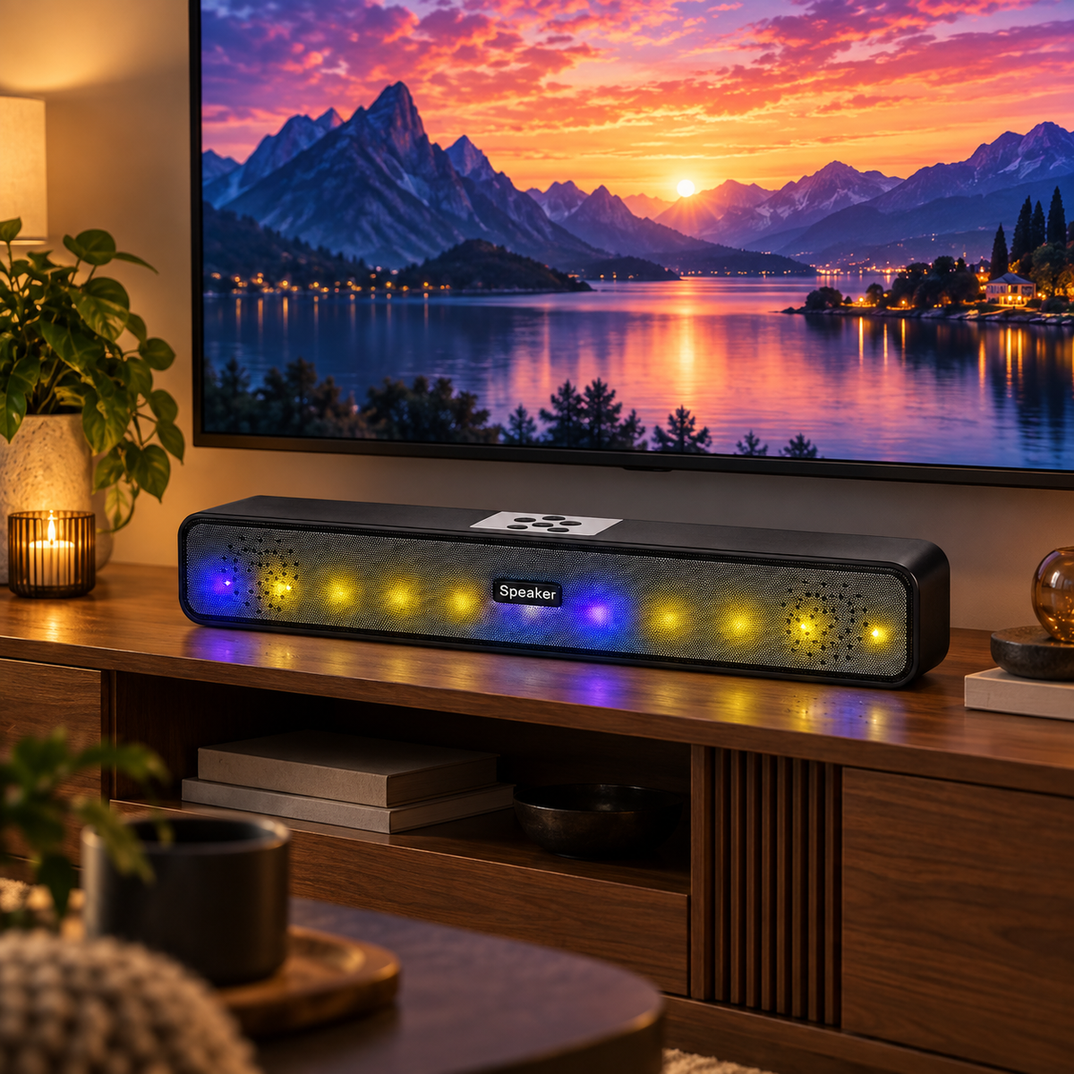 Wireless RGB LED Soundbar – 10W Bluetooth Speaker
