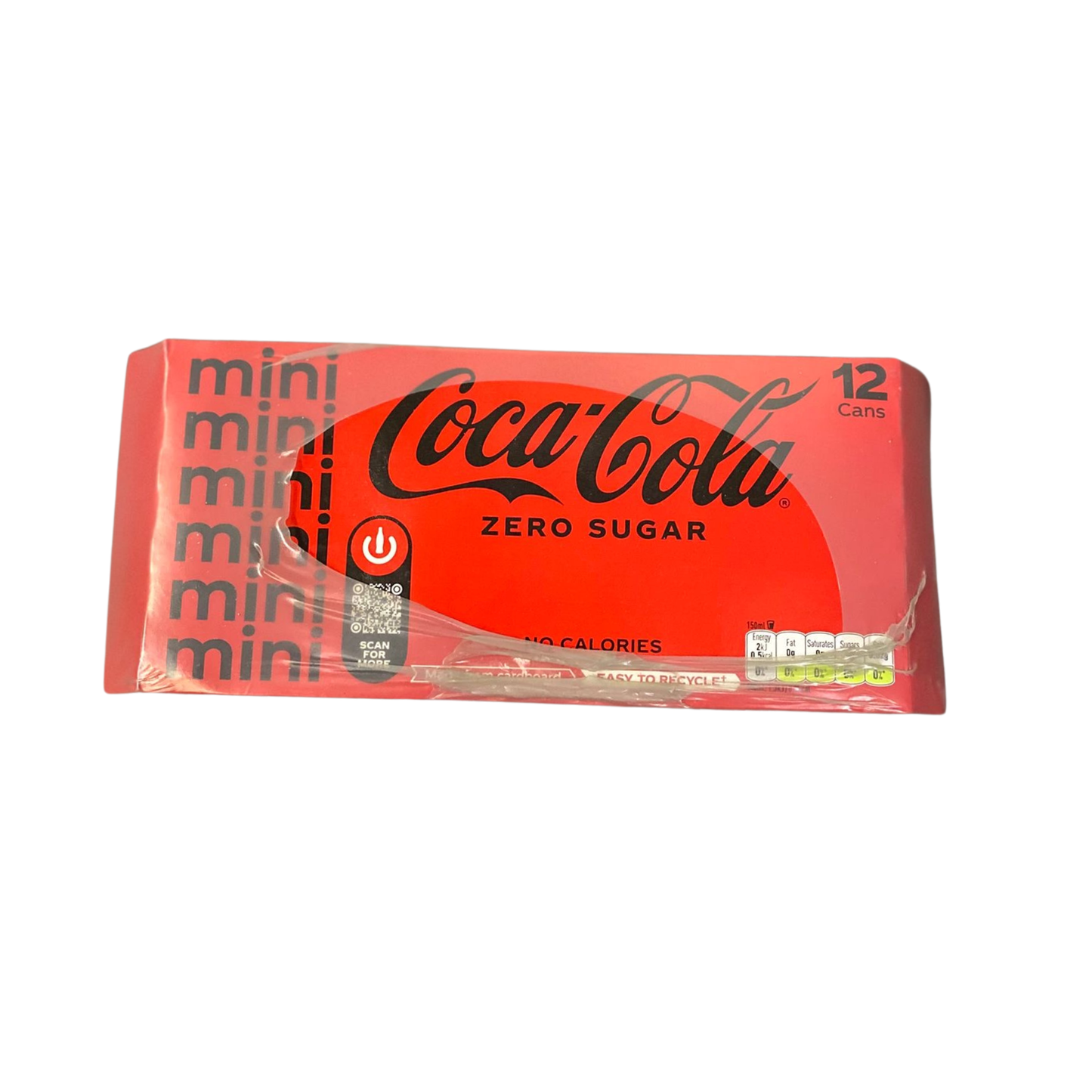 Coca‑Cola Zero Sugar Mini Cans – 24 Pack (2 x 12) 150ml | No Calories