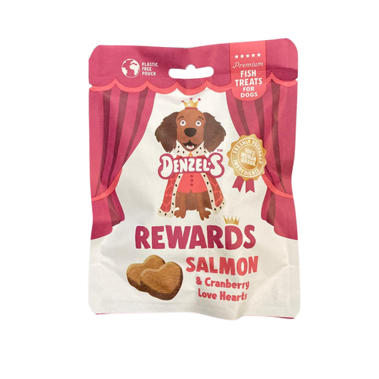 Denzels Rewards – Salmon & Cranberry Love Hearts