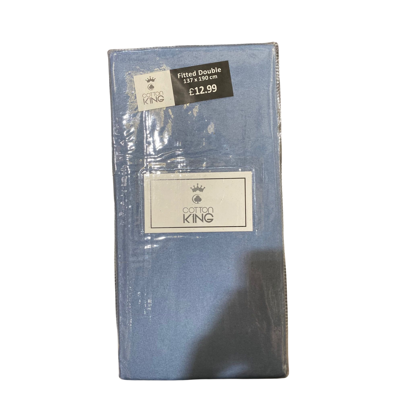 Cotton King Double Size Fitted Sheets – 137x190cm, Multiple Colours