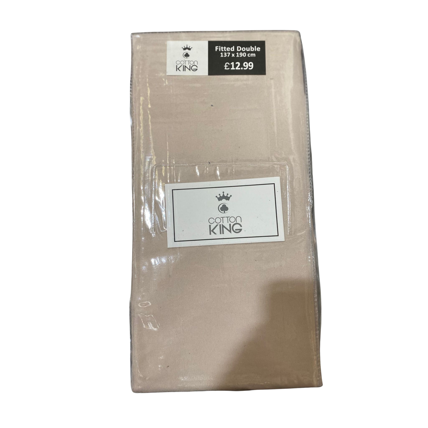 Cotton King Double Size Fitted Sheets – 137x190cm, Multiple Colours