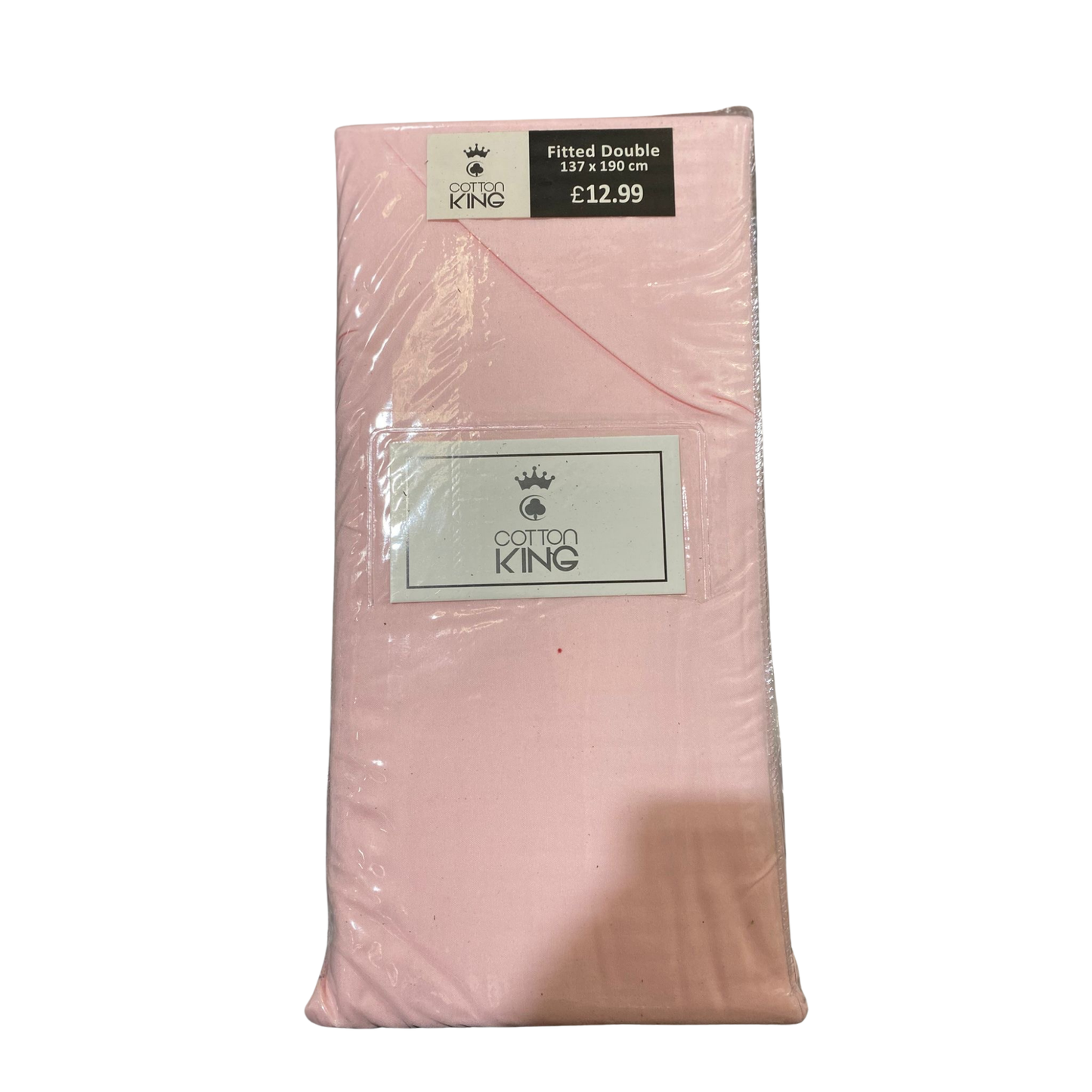 Cotton King Double Size Fitted Sheets – 137x190cm, Multiple Colours