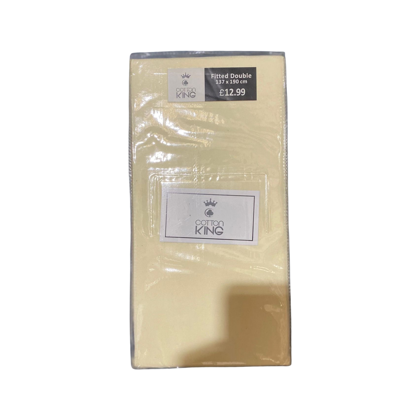 Cotton King Double Size Fitted Sheets – 137x190cm, Multiple Colours