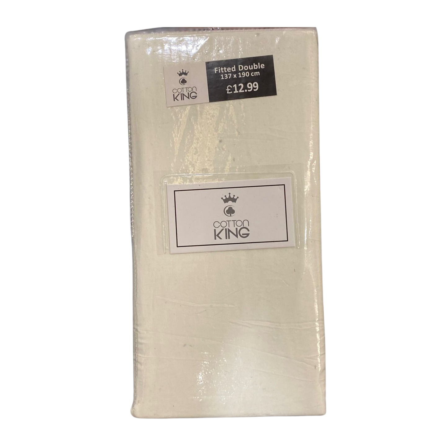 Cotton King Double Size Fitted Sheets – 137x190cm, Multiple Colours