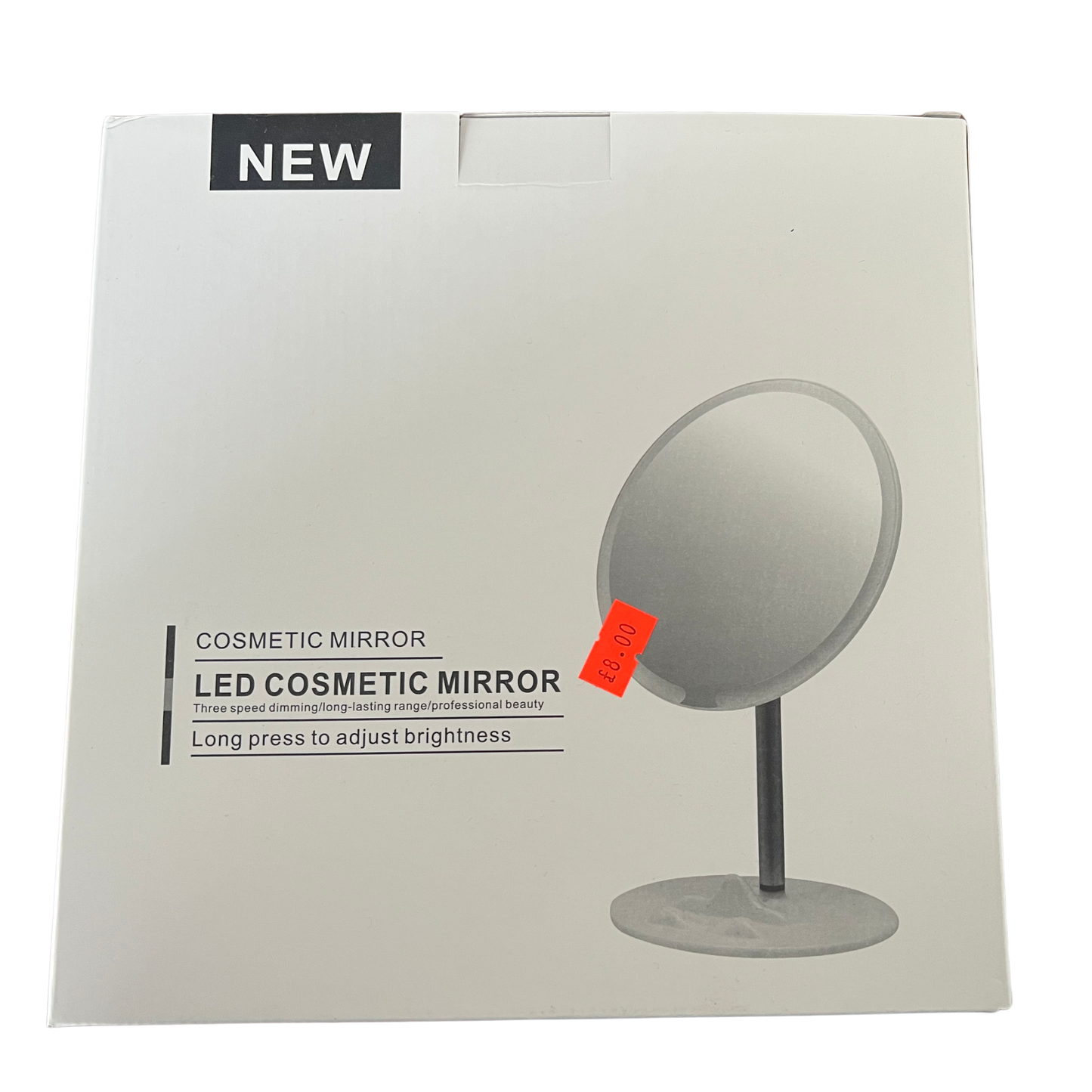 LED Cosmetic Mirror – Pink with 3-Speed Dimming