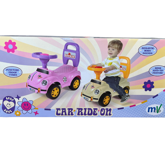Kids’ Cream Ride-On Car