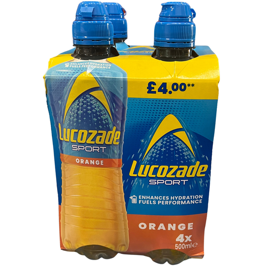 Lucozade Sport Orange Drink – 4 x 500ml Multipack