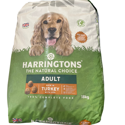 Harringtons Adult Dog Food – Rich in Turkey & Veg – 18kg Bag