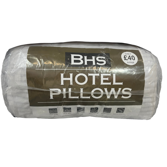 BHS Hotel Quality Pillows – Pack of 2 – Soft Touch & Non-Allergenic