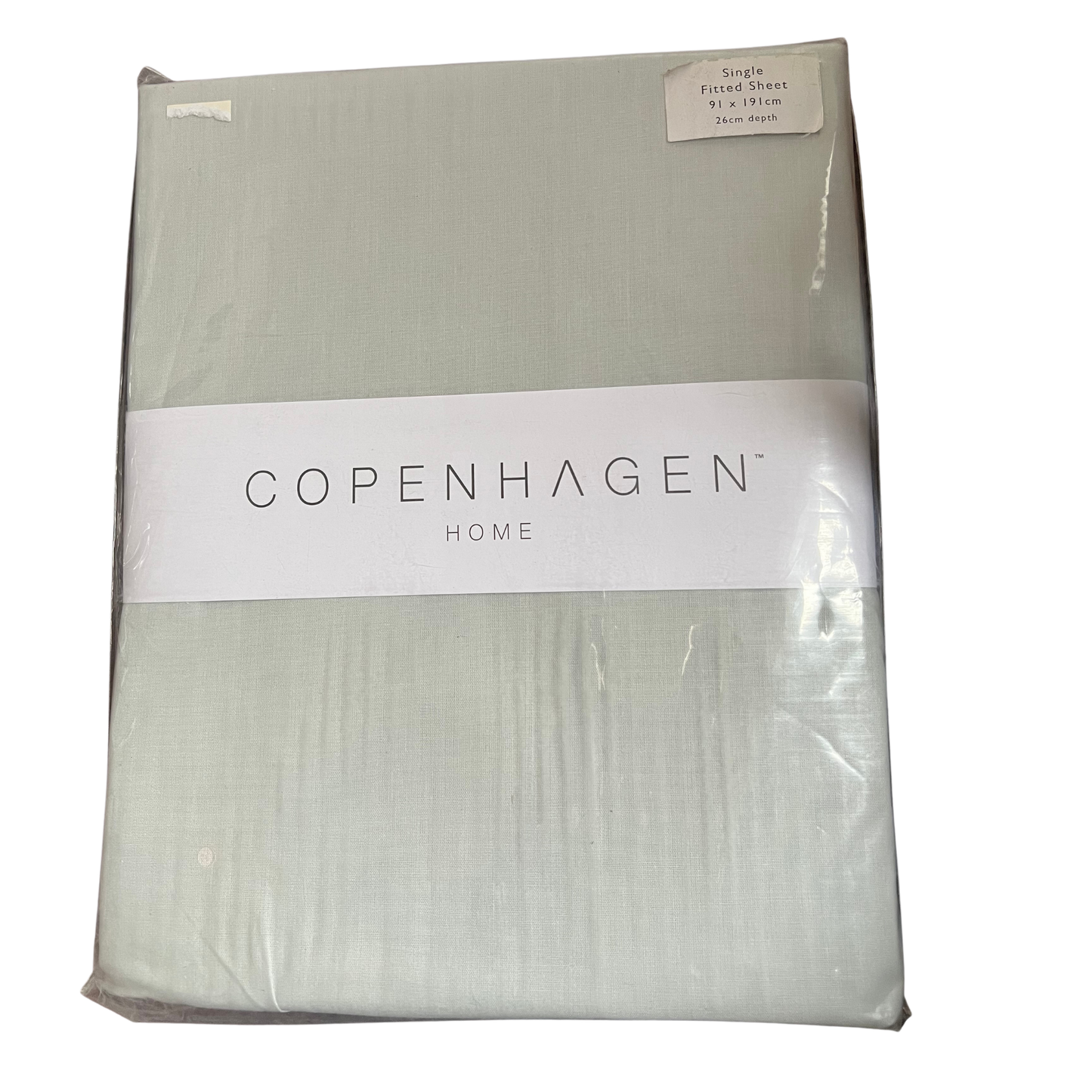 Copenhagen Home Fitted Sheet – Single 91x191cm, 26cm Depth in White or Sage Green