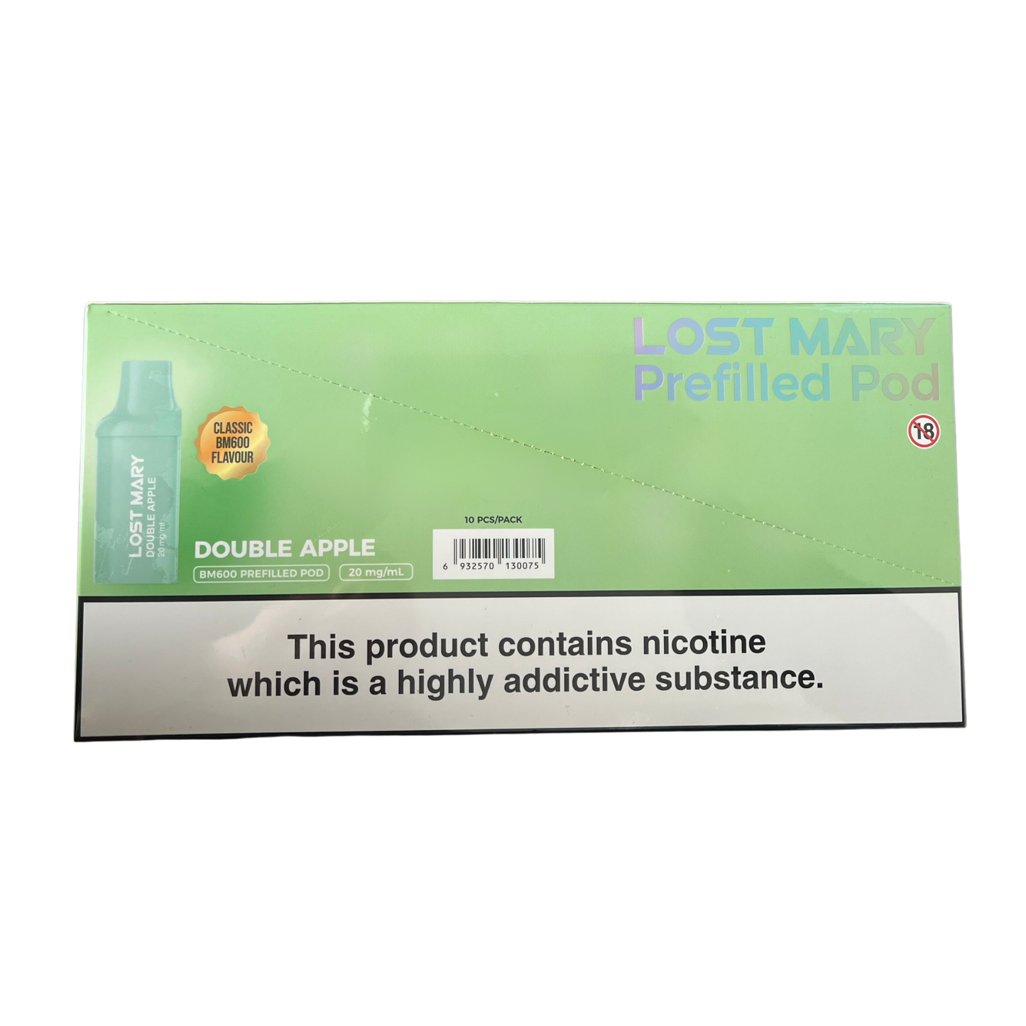 Lost Mary Prefilled Pods – 10 Pack Bulk Box (Double Apple & Triple Mango) 20mg