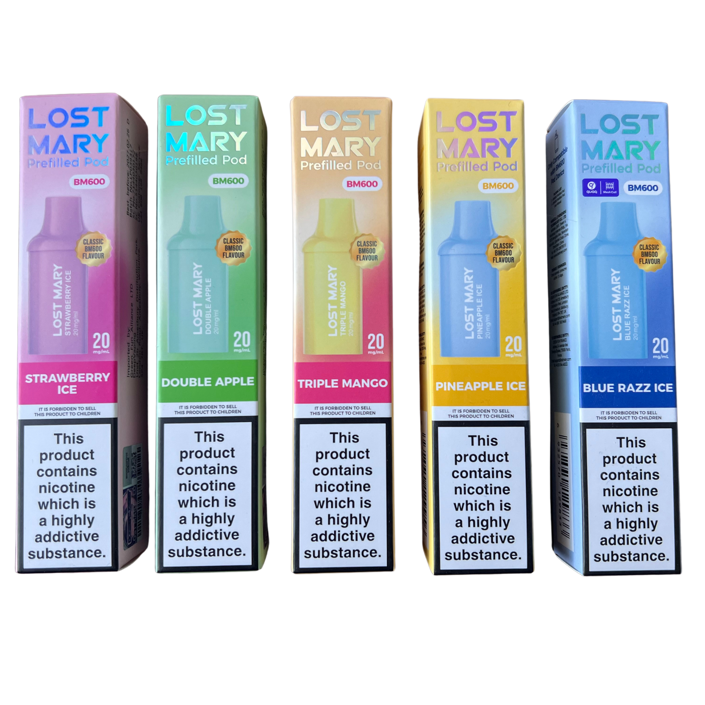 Lost Mary Prefilled Pods – 20mg Single Replacement Pods (Multiple Flavours)