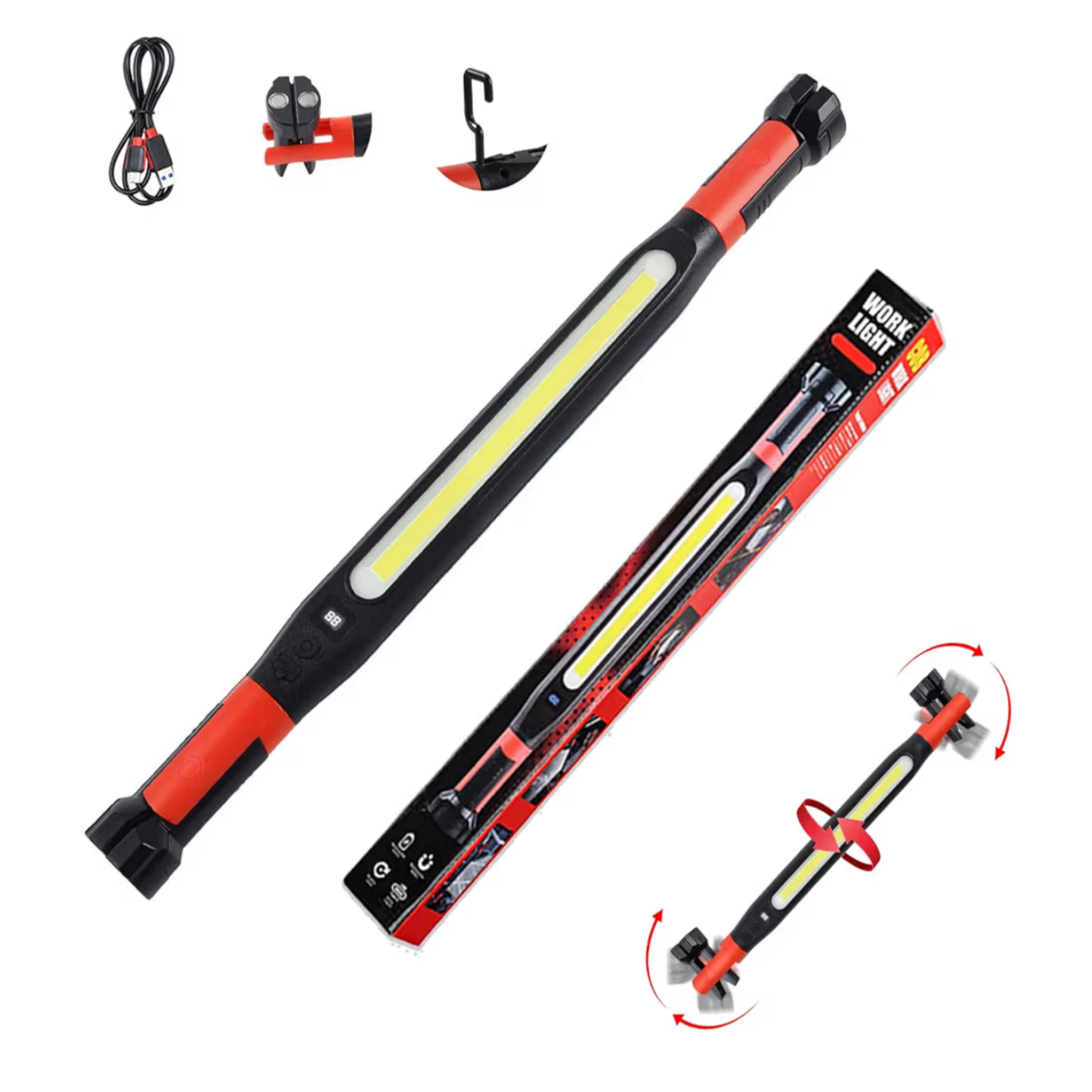 Work Light – Magnetic Clamp and Hook LED Light