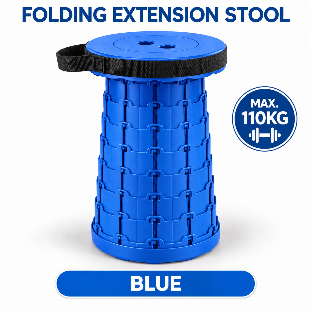 Portable Folding Extension Stool – Adjustable Telescopic Seat