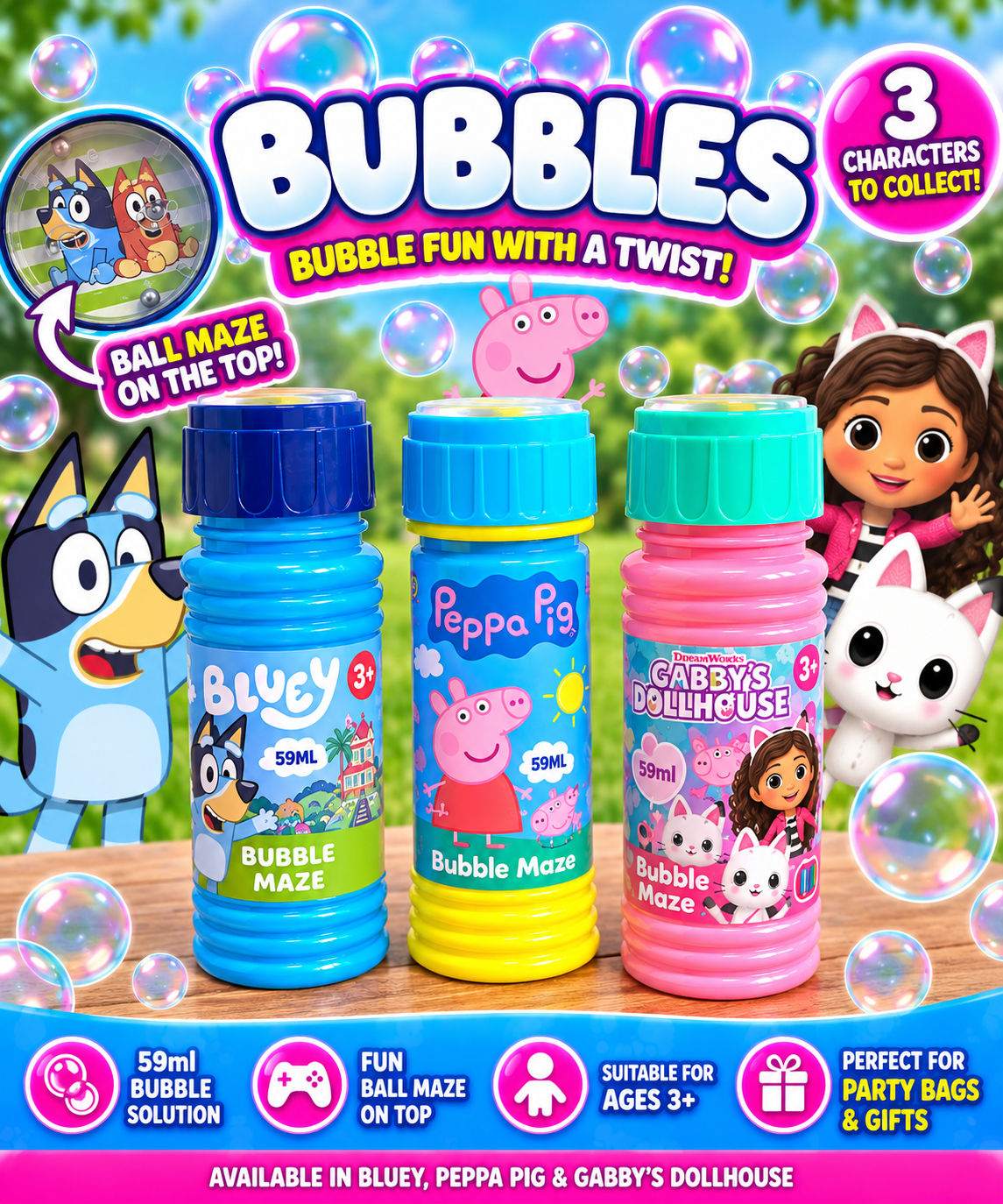 Character Bubble with Ball Maze