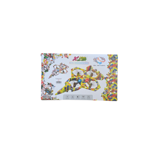 Colorful toy packaging with cartoon characters on a white background