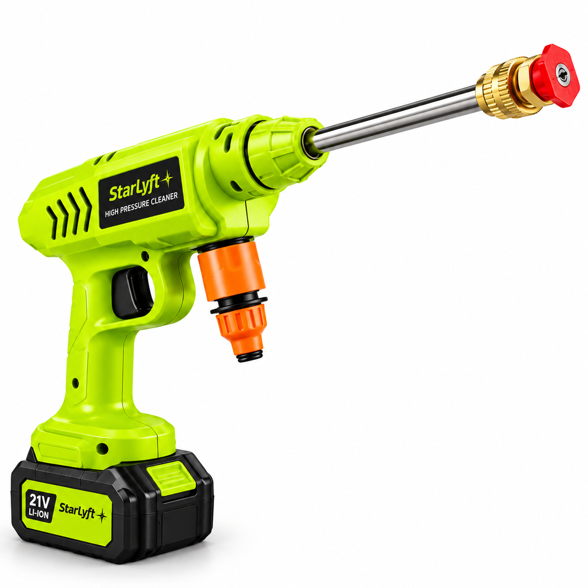 Cordless High Pressure Washer – 21V | 2 Batteries | Complete Kit