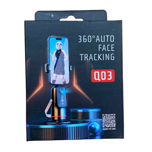 360° Auto Face Tracking Phone Holder – Smart Rotating Tripod Mount