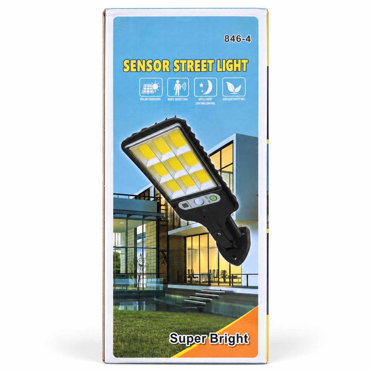 Solar-Powered PIR Motion Sensor Wall Light – Model 846-4