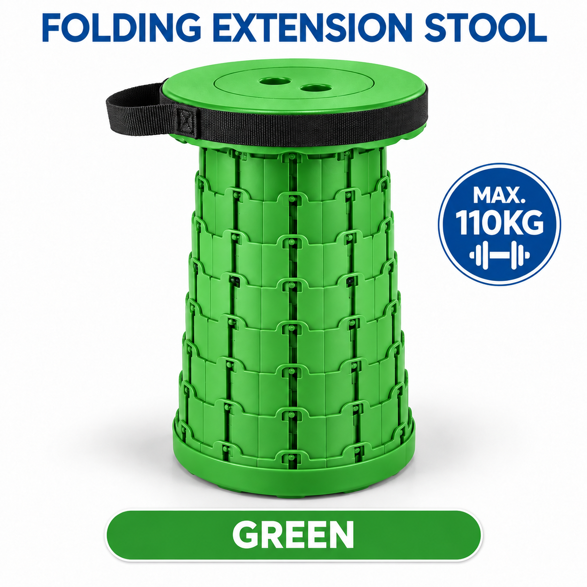 Portable Folding Extension Stool – Adjustable Telescopic Seat