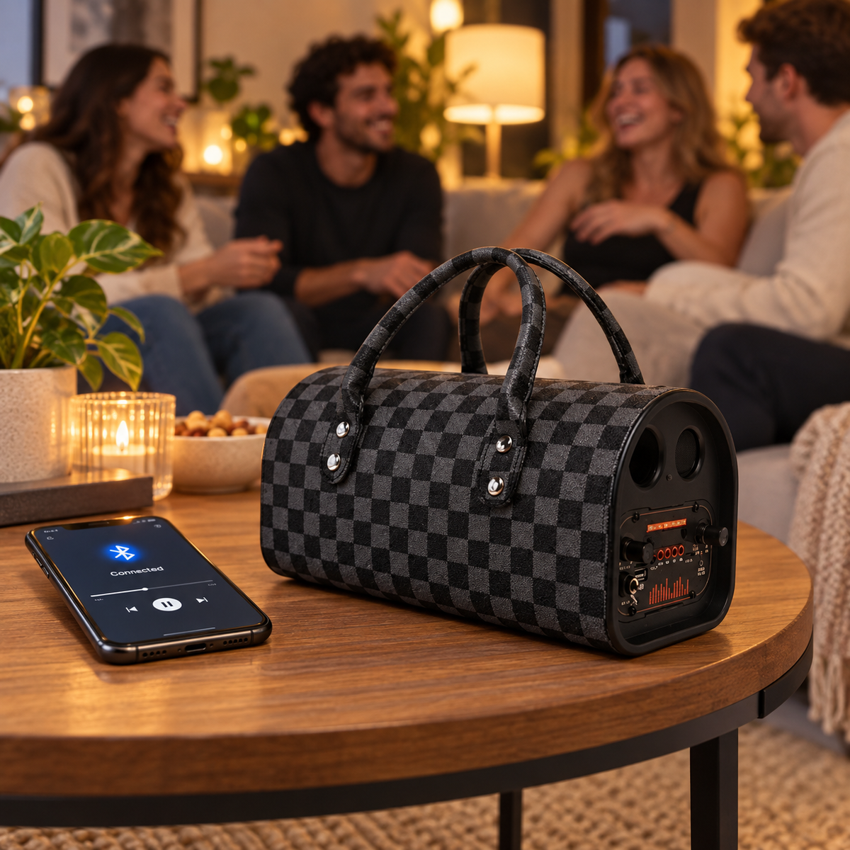TTD-601 Handbag-Style Portable Bluetooth & Karaoke Speaker – 6-Inch Woofer