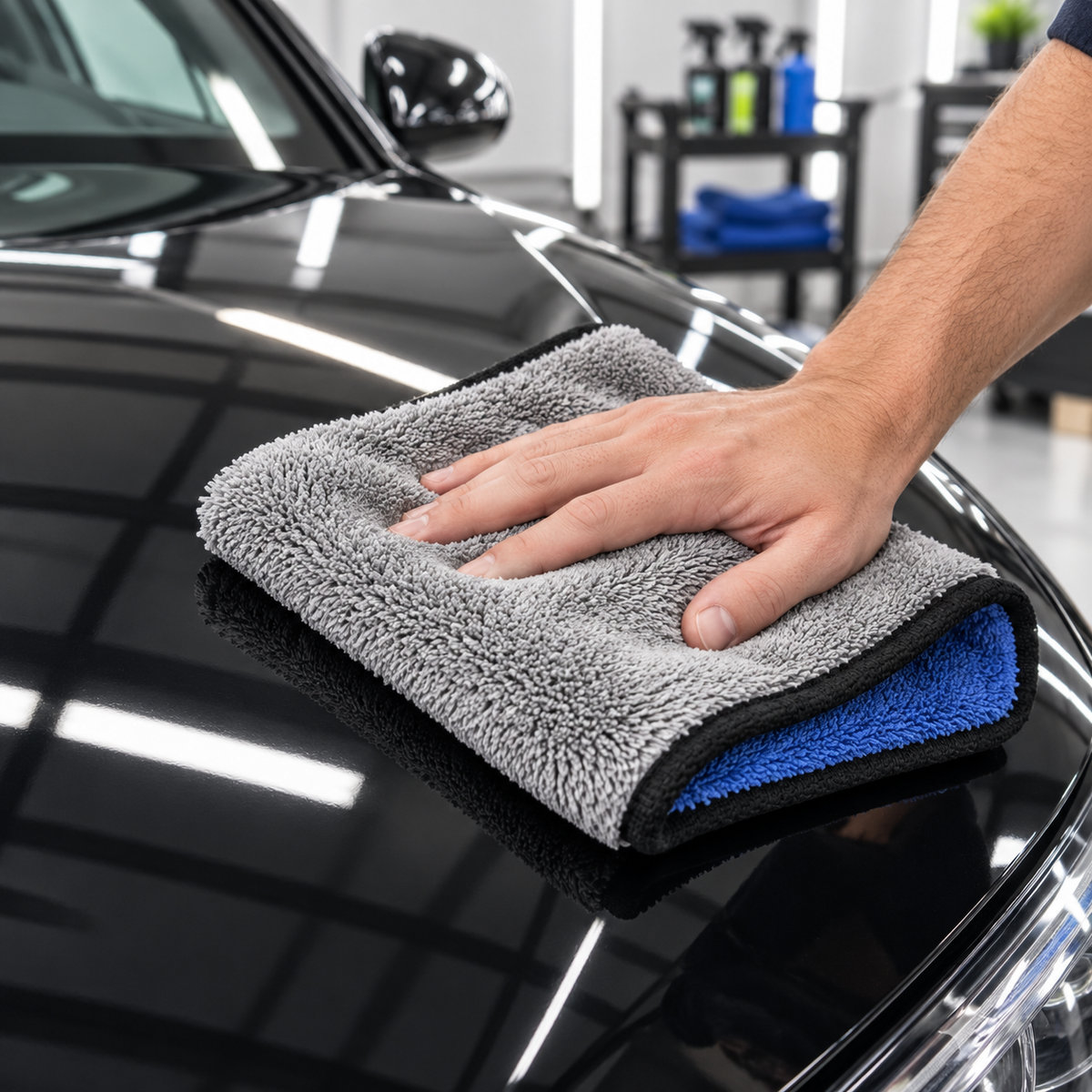 Auto Extreme Reversible Microfibre Finishing Towel – 38 × 42cm