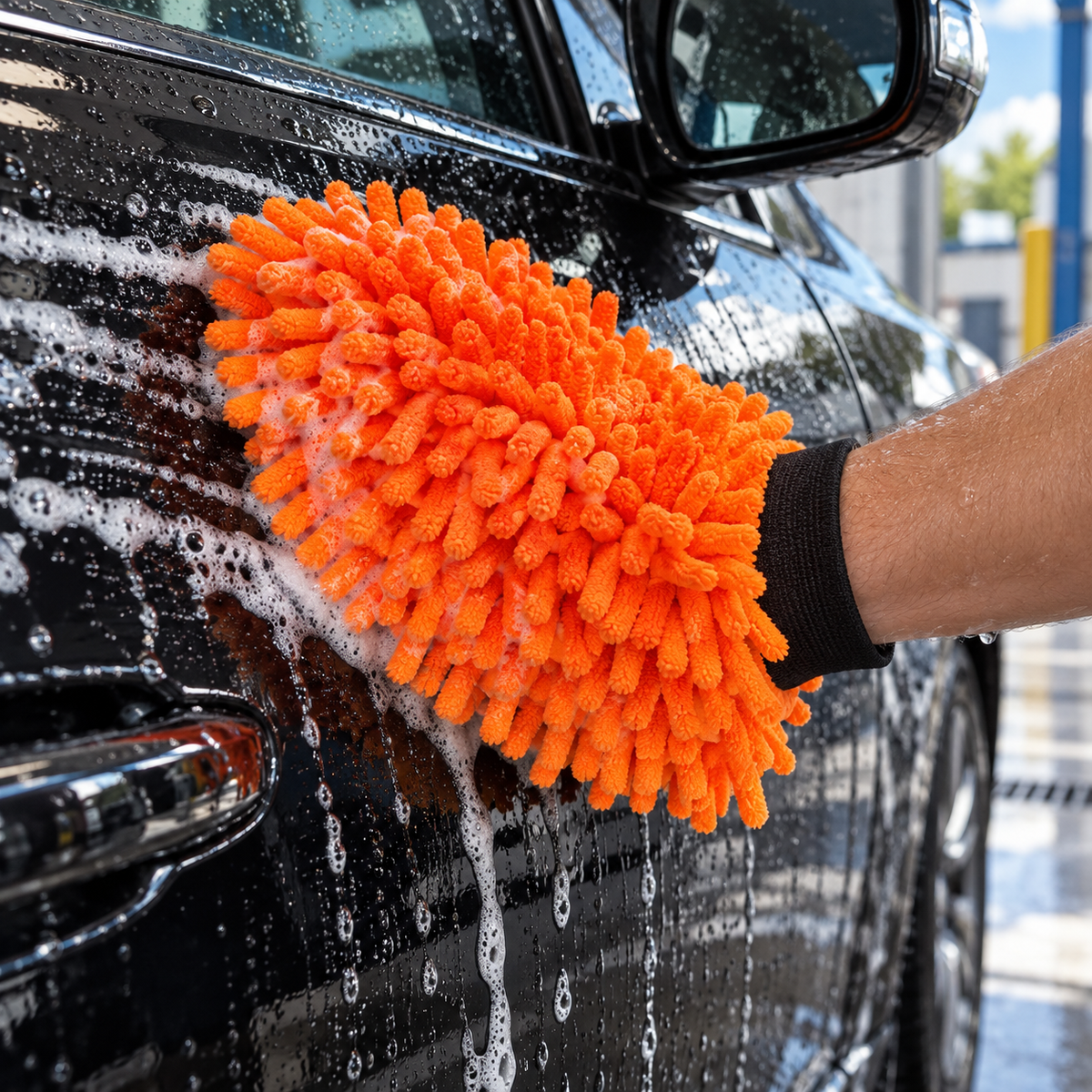 Car Pride Microfibre Magic Mitt – Dual-Sided Car Washing, Dusting &amp; Polishing Mitt