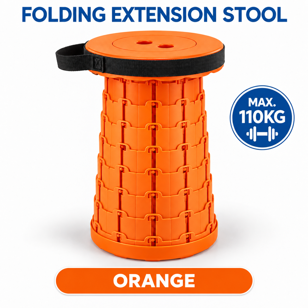 Portable Folding Extension Stool – Adjustable Telescopic Seat
