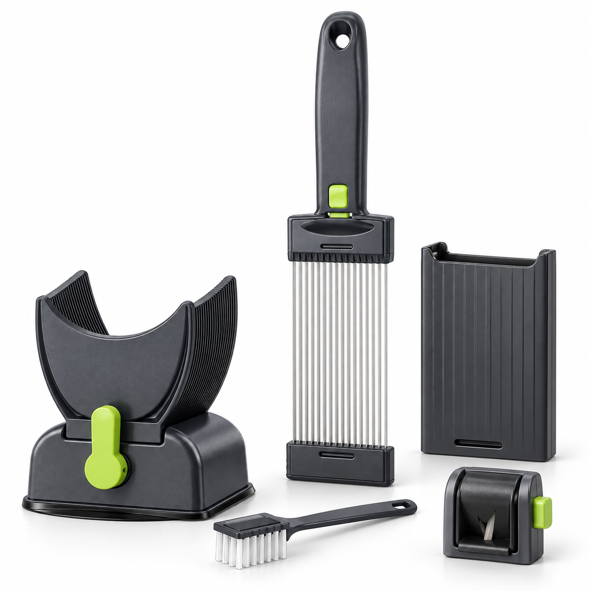 Manual Fresh Meat Multi-Blade Slicer – Suction-Base Cutting Set