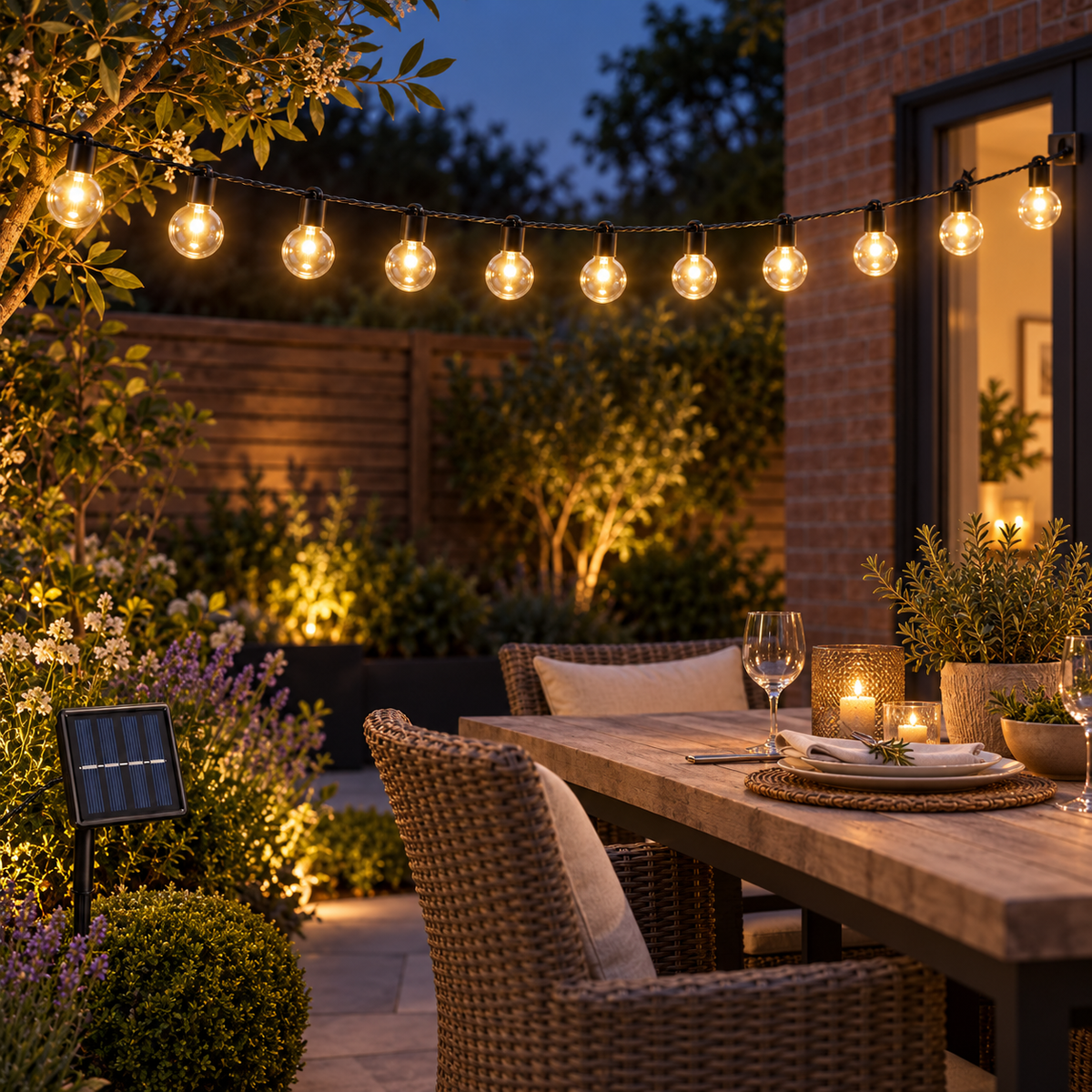10 Retro Bulb Solar String Lights