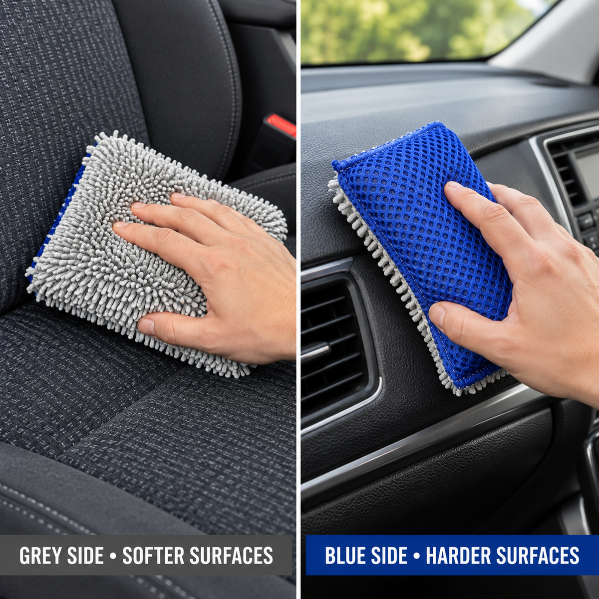 Auto Extreme 2-in-1 Microfibre Car Interior Cleaning Sponge