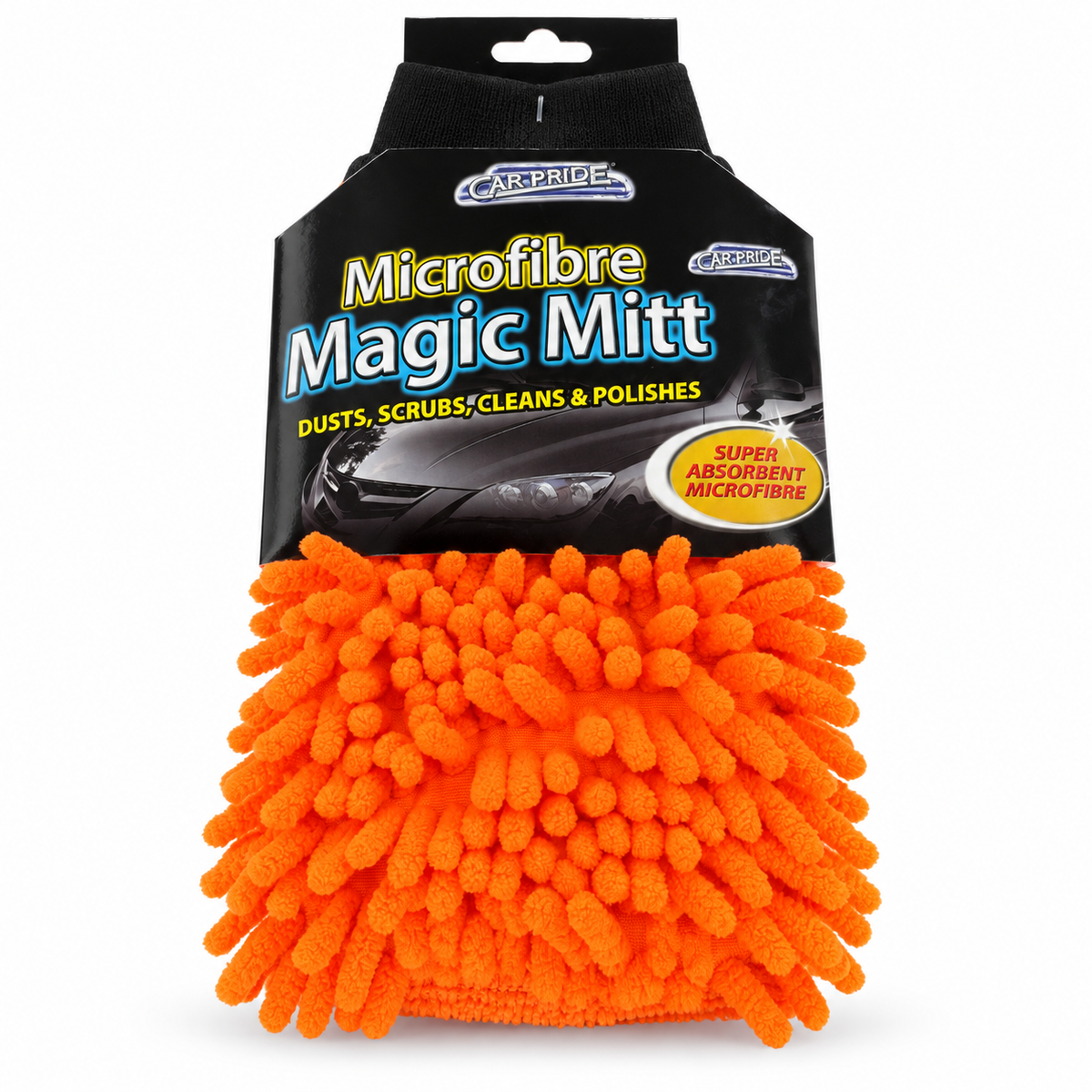 Car Pride Microfibre Magic Mitt – Dual-Sided Car Washing, Dusting &amp; Polishing Mitt