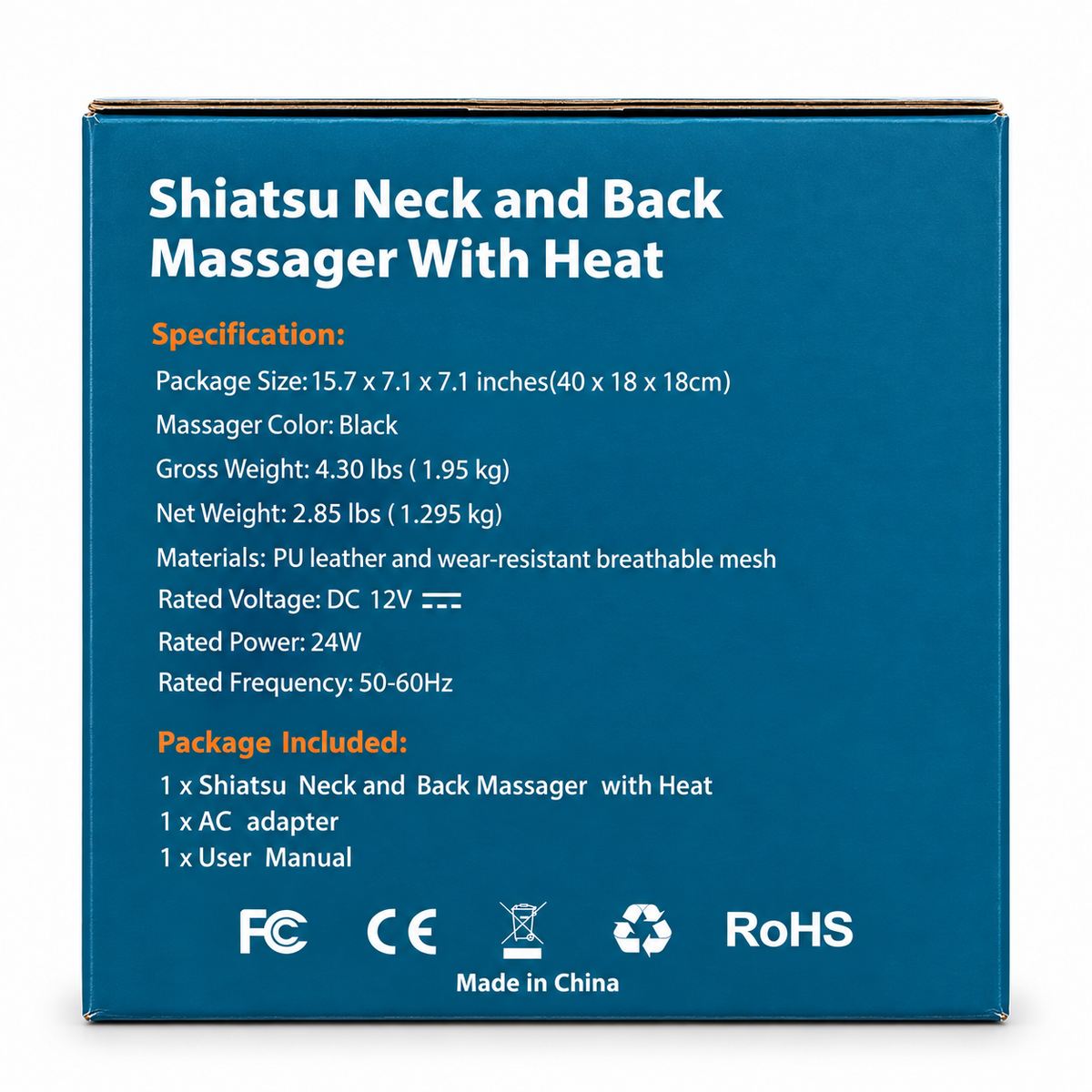 Shiatsu Neck and Back Massager with Heat