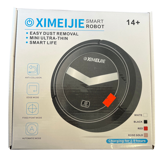 XIMEIJIE smart robot packaging with product image and features listed.