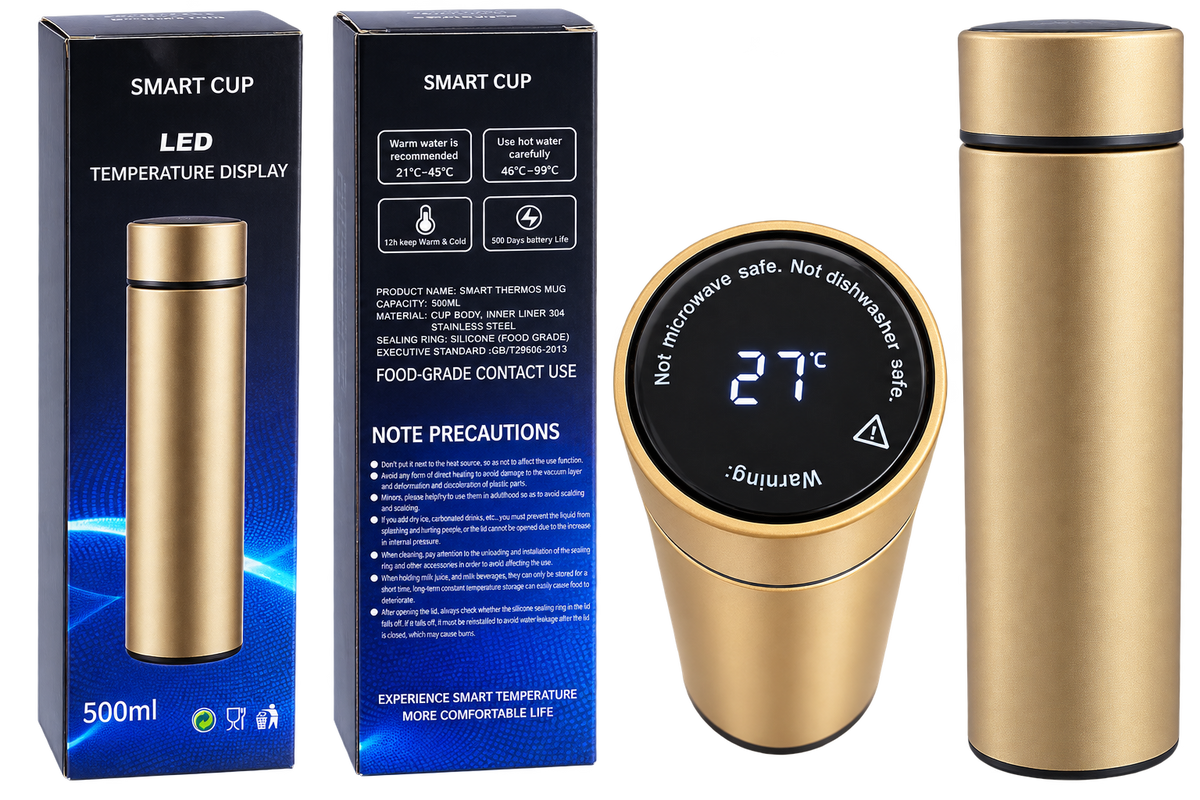Smart LED Temperature Display Thermal Flask – 500ml