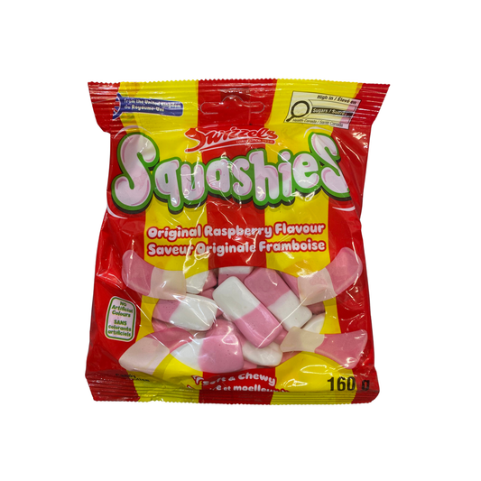 Pack of Swizzles Squashies Original Raspberry Flavour on a white background
